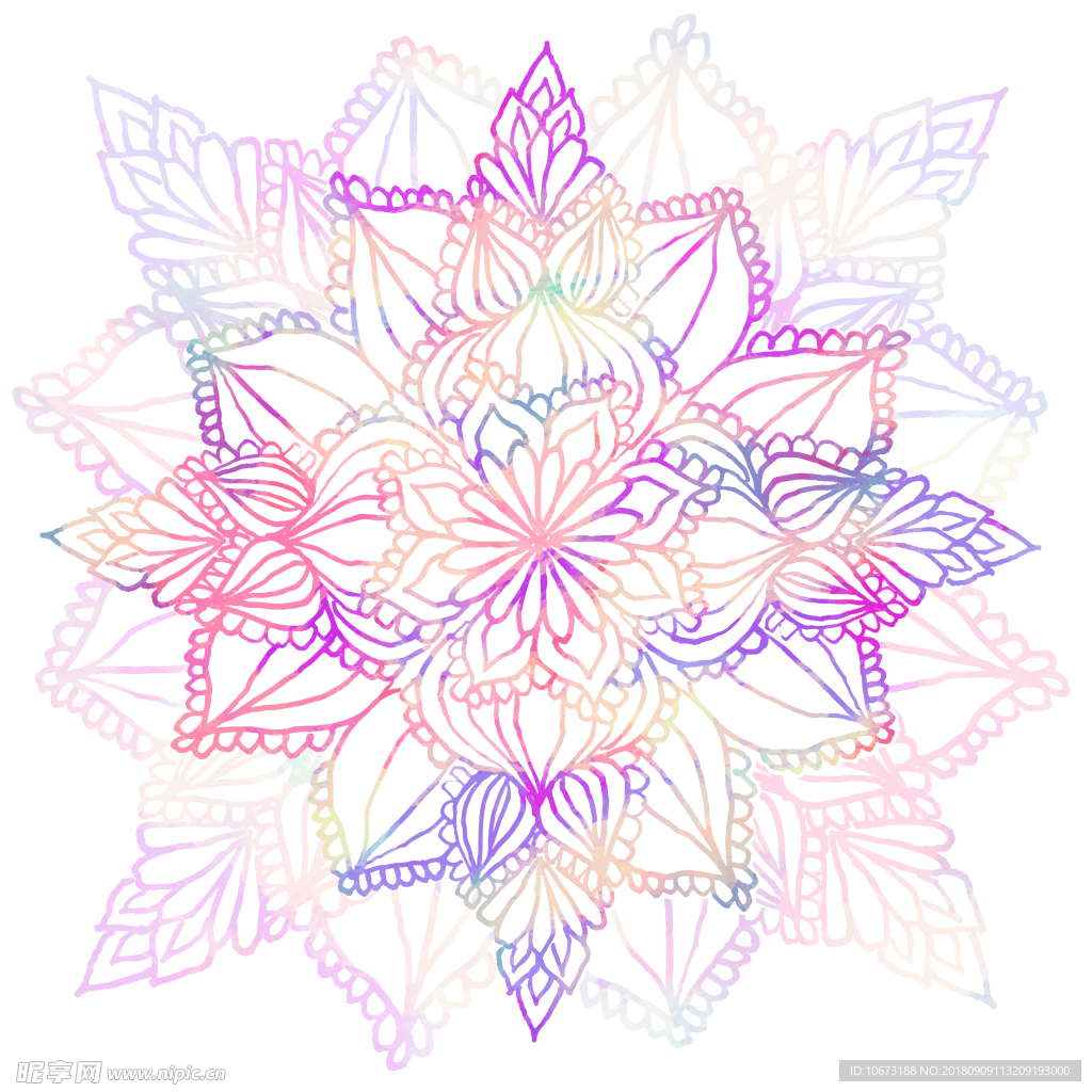 透明底花纹