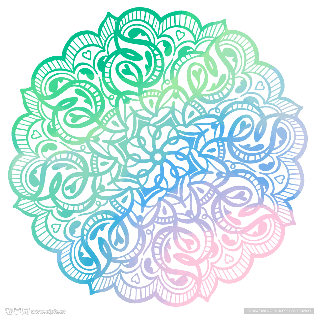 透明底花纹
