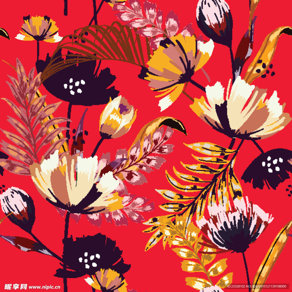 面料印花图案