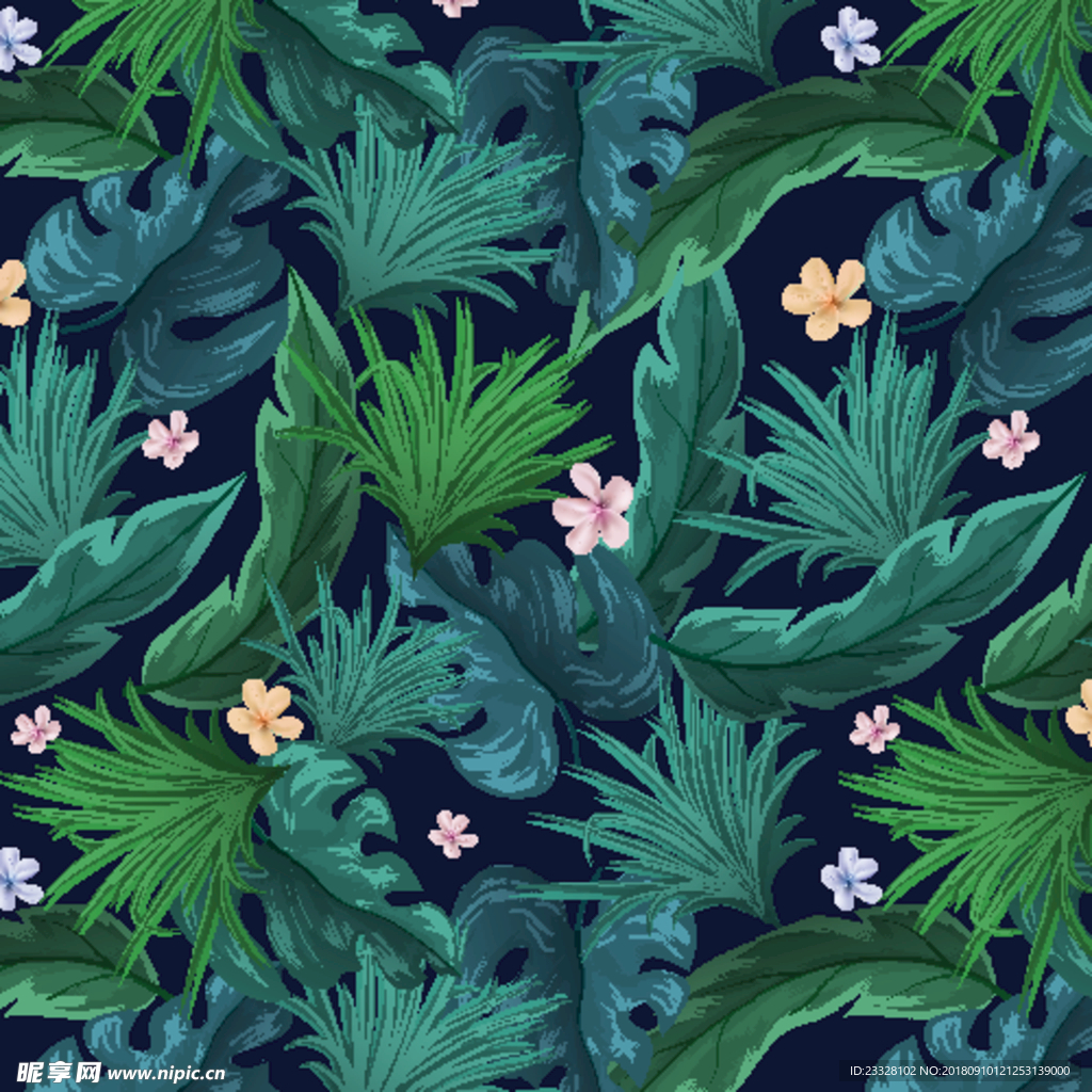 植物印花图案