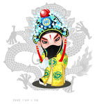京剧海报 图腾 中国风 变脸