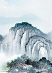 中国风山水背景