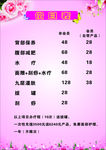 价目表