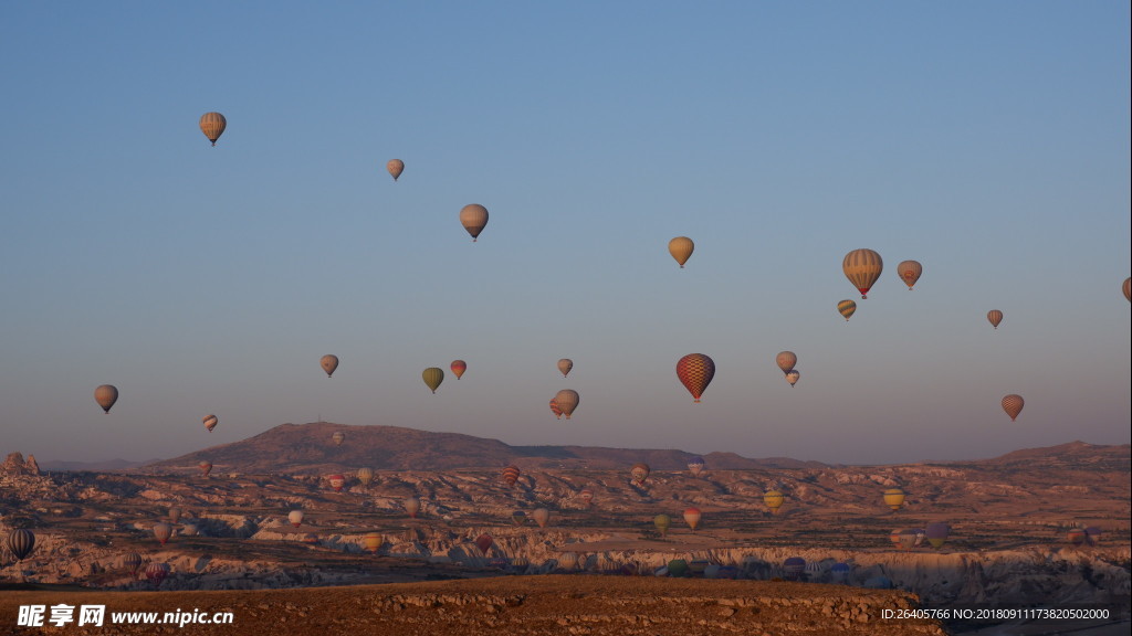 土耳其 热气球 早晨 日出
