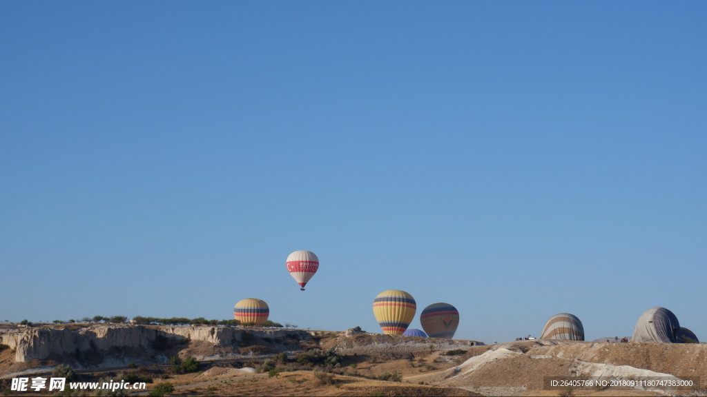 土耳其 热气球 早晨 日出