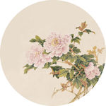 圆形装饰画 新中式装饰画 餐厅