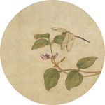 圆形装饰画 新中式装饰画 餐厅