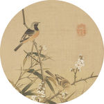 圆形装饰画 新中式装饰画 餐厅