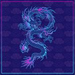 蓝色龙背景