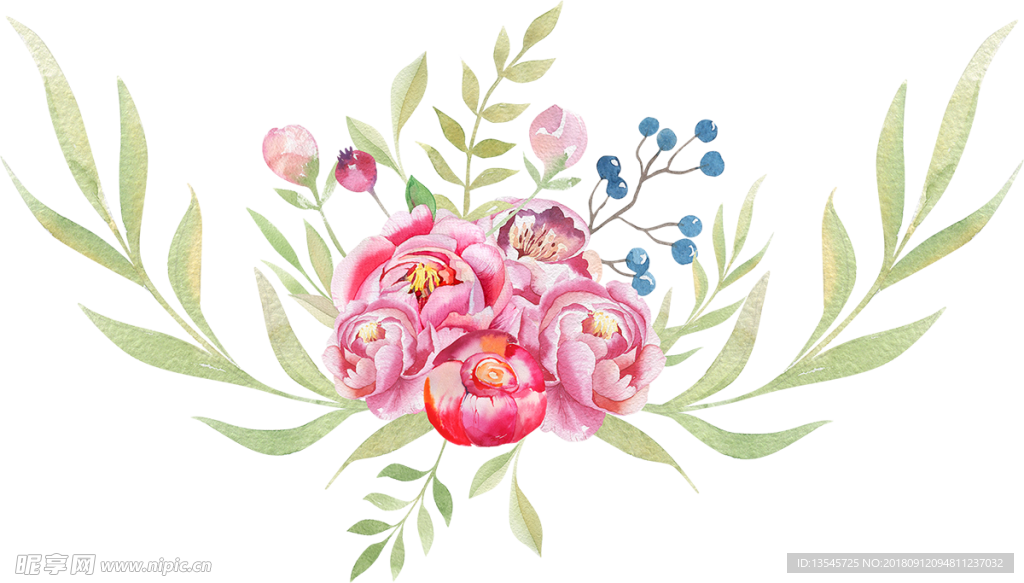 插画花