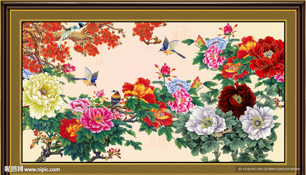 梅花国画 报春