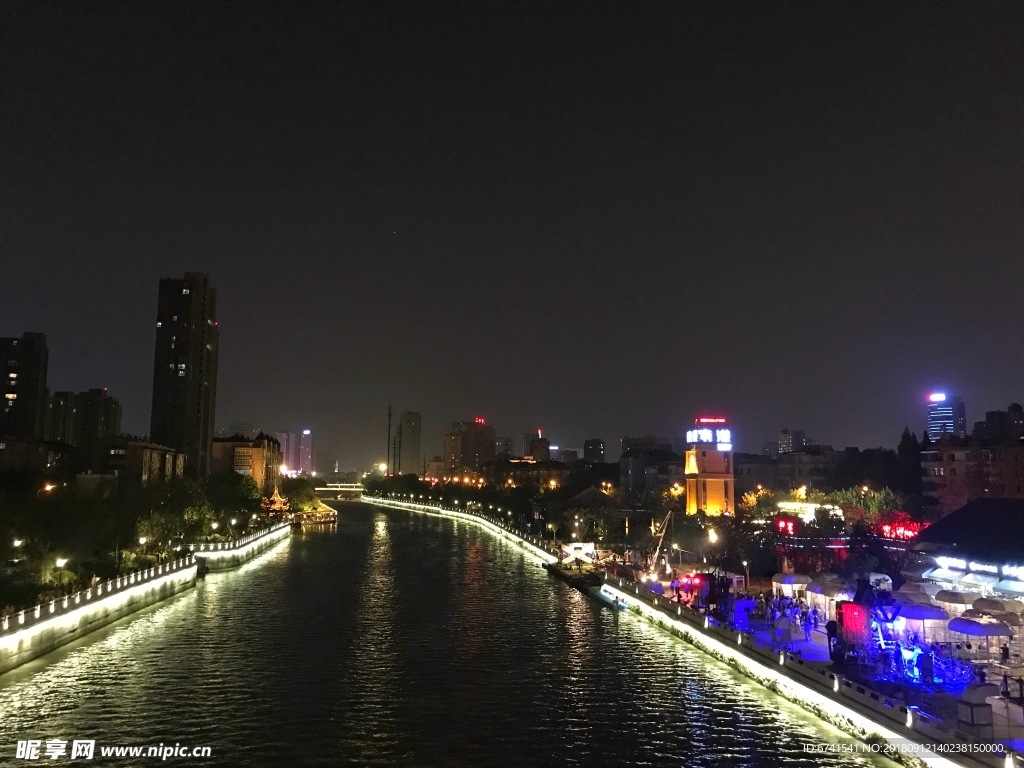 运河夜景 常州夜景 京杭运河