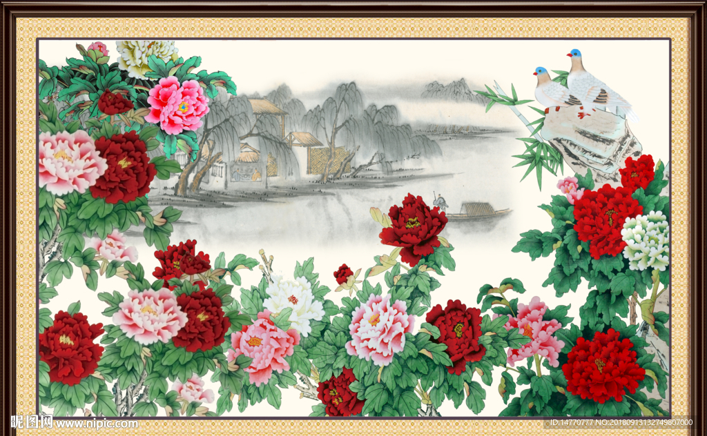 国色天香国画
