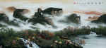 天门山  砂石画