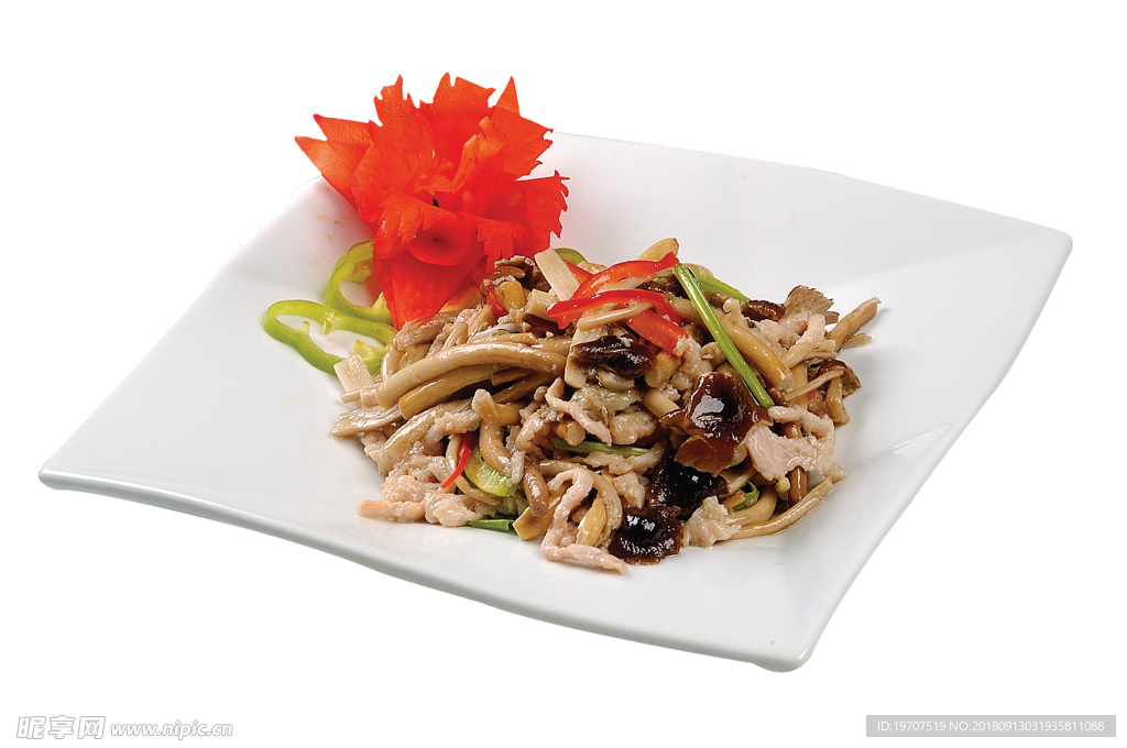 菌菇炒肉丝