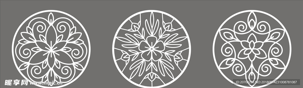 欧式圆形装饰花纹