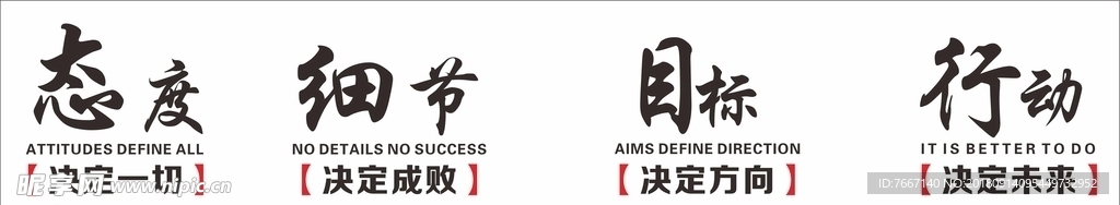 背景墙 鼓励语 态度 细节