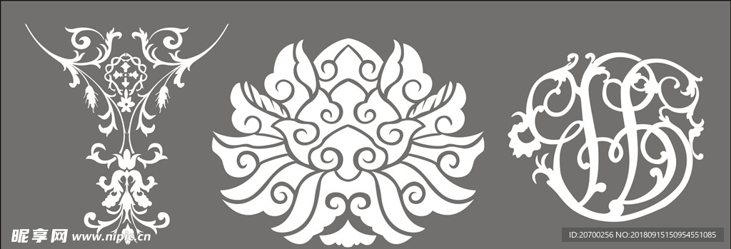 欧式对称花纹