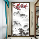 中式水墨山水江山如画玄关装饰画