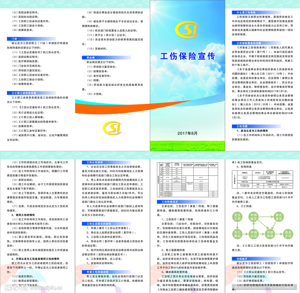 四折页  蓝天白云