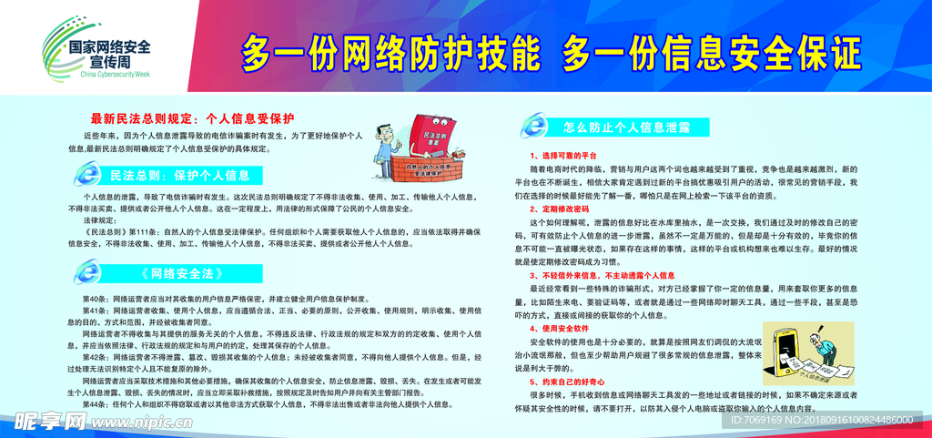 网络安全展板