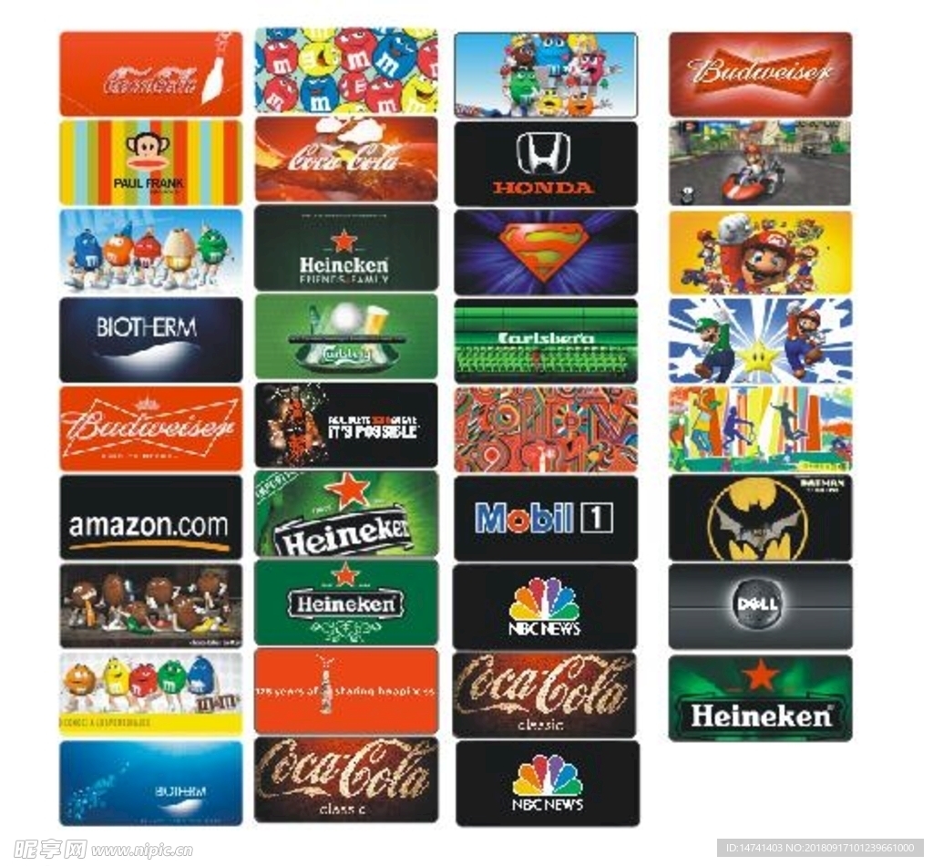 炫彩小商标logo矢量图案排列