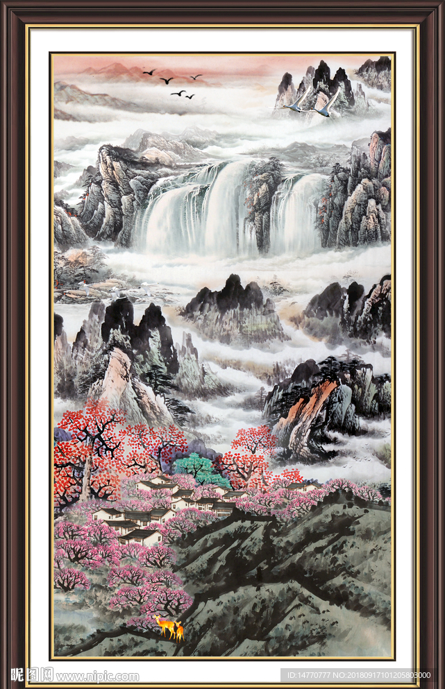 鸿运当头国画