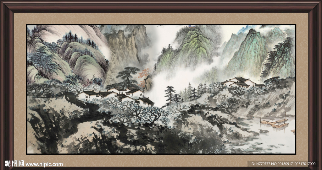 山水画 山水风景 巨幅山水画