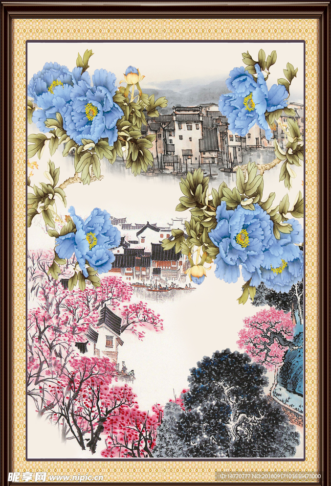 国画牡丹