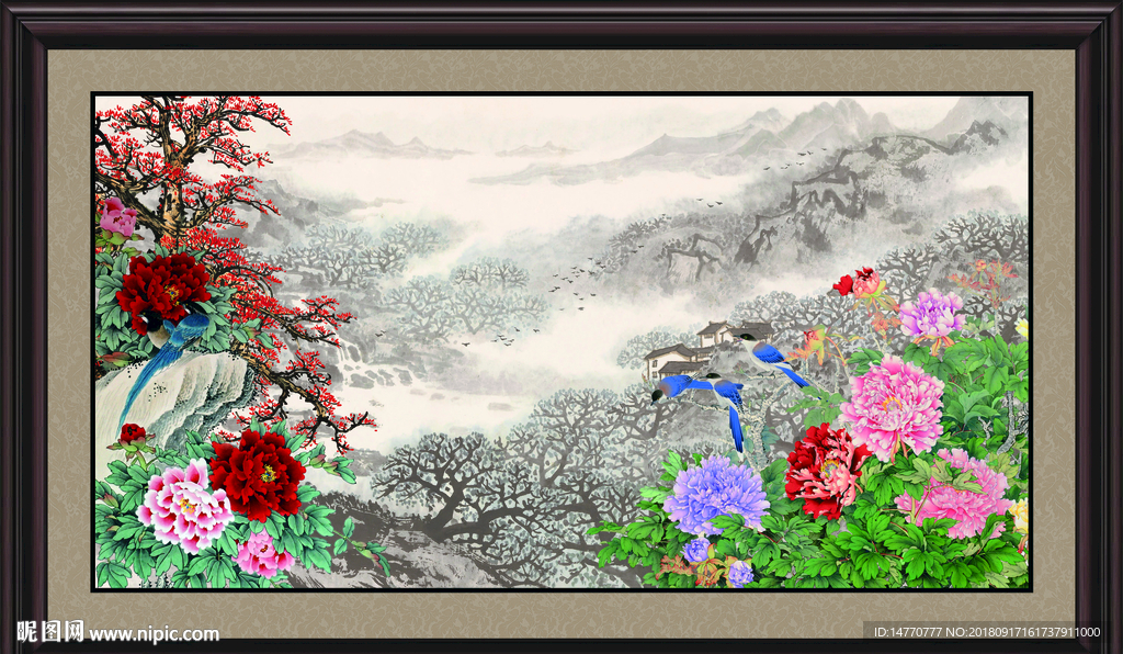 富贵吉祥 花鸟 国画花鸟图