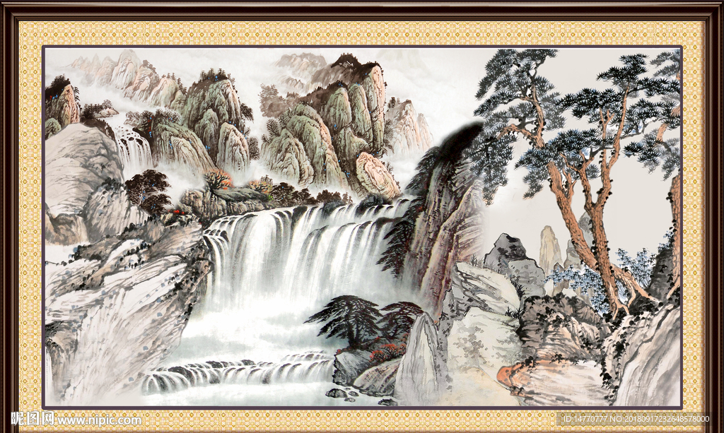 山水画 山水风景 巨幅山水画