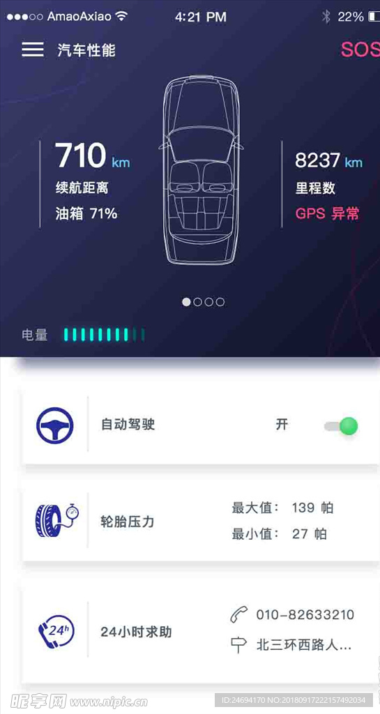 汽车界面