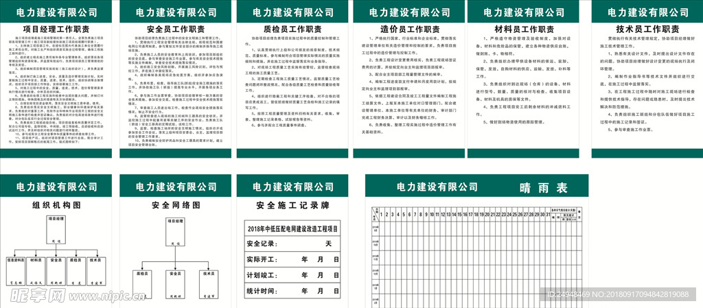 工作职责制度牌