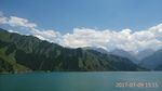 天池 海 蓝天 山 天池背景