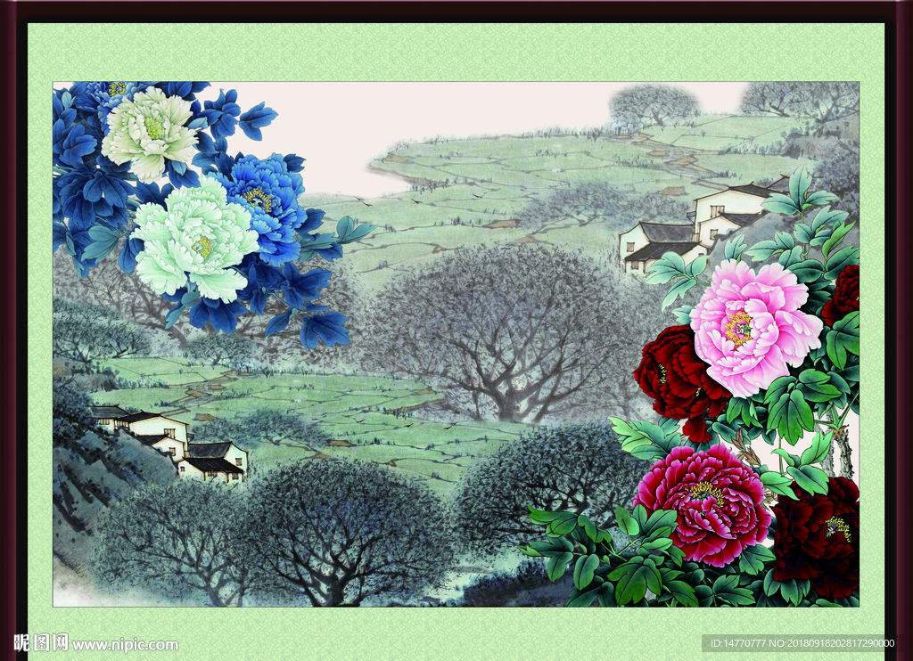 牡丹国画 花开富贵 牡丹花