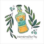 手绘卡通啤酒