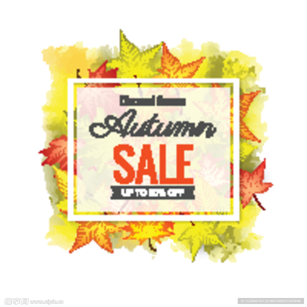 秋天枫叶促销背景