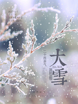 大雪 小雪 海报素材 二十四节