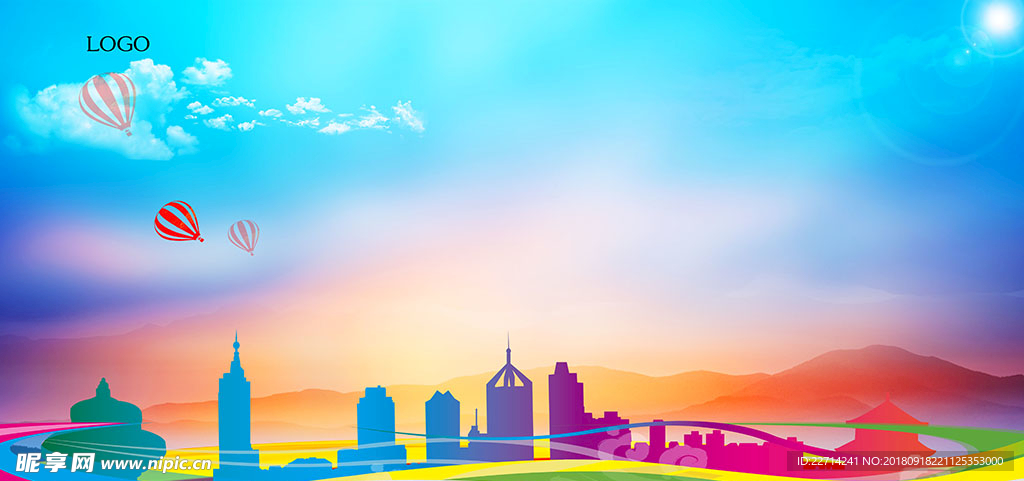 蓝色大气背景