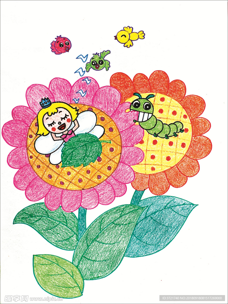 蜡笔画