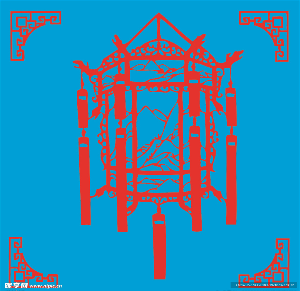 灯笼剪纸