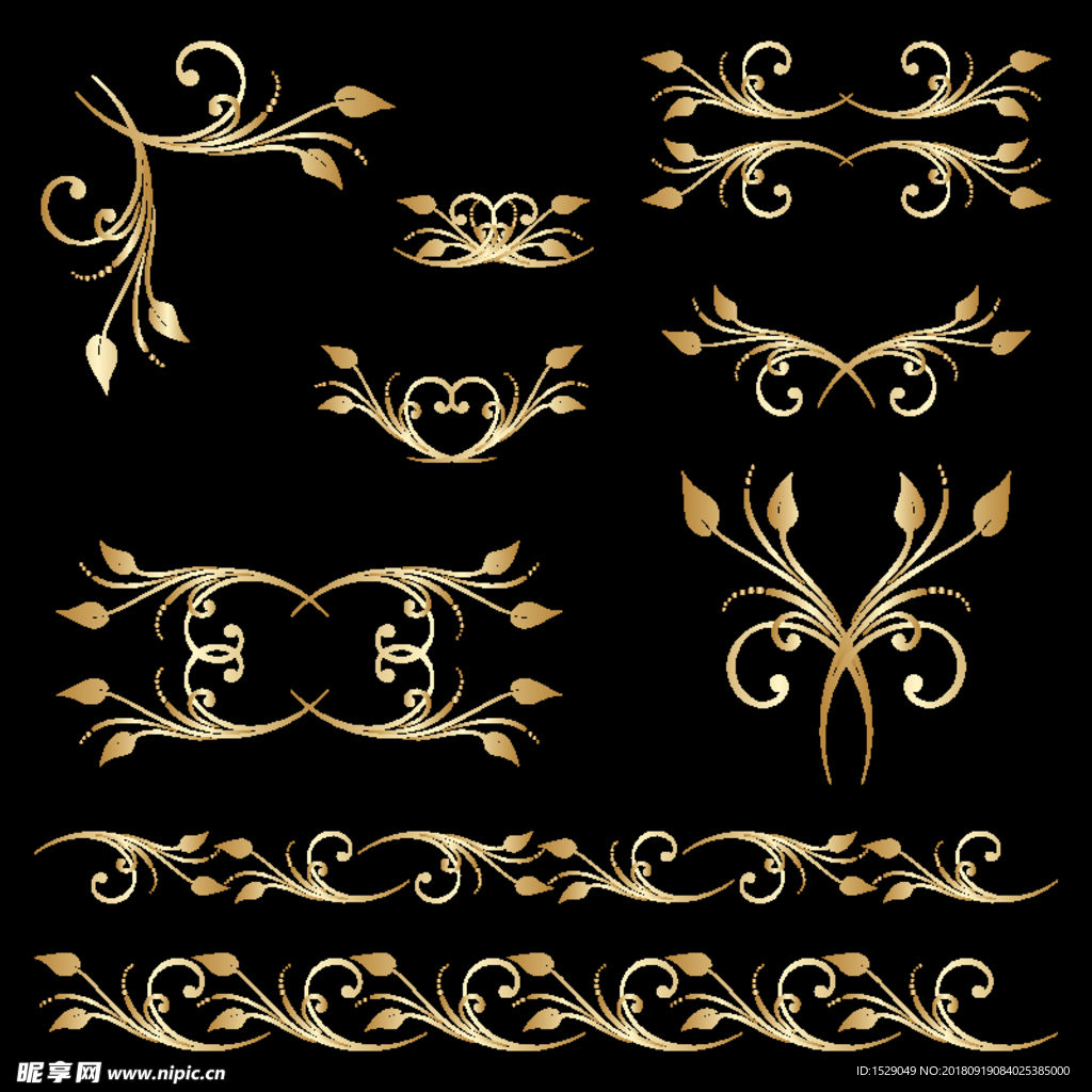 金色欧式花纹