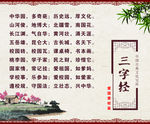校园 展板 文化 三字经 教育