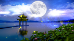 中秋月圆夜创意合成素材
