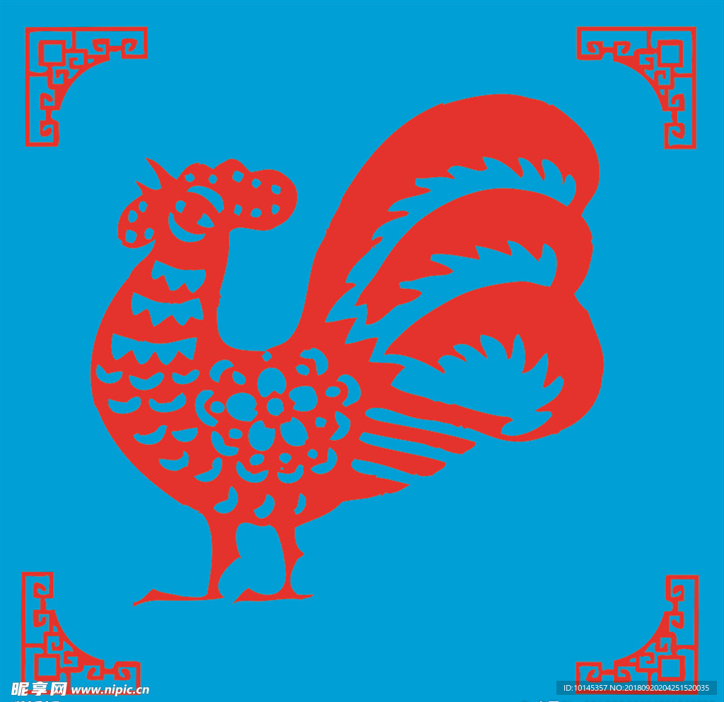 鸡剪纸