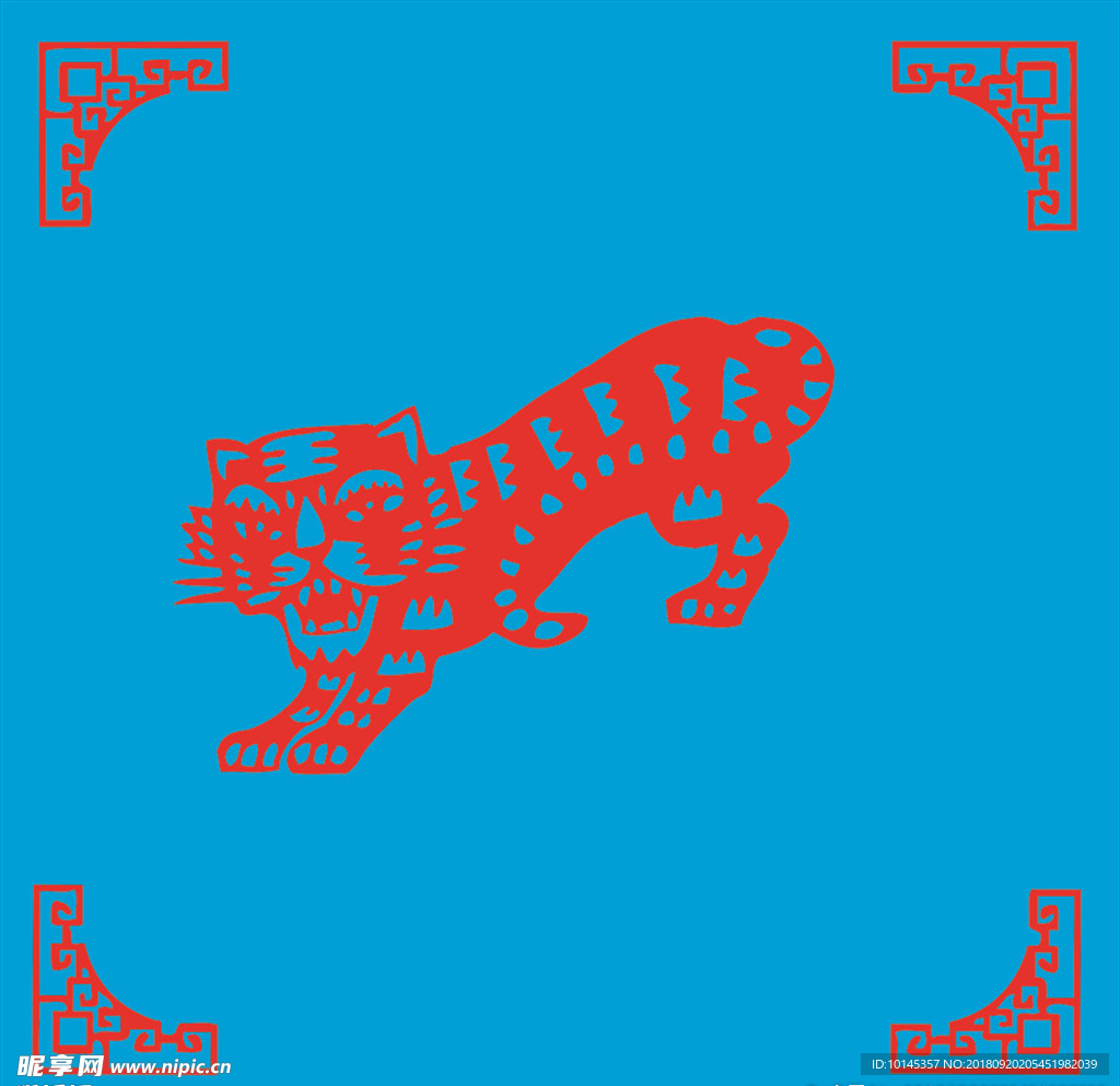 老虎剪纸