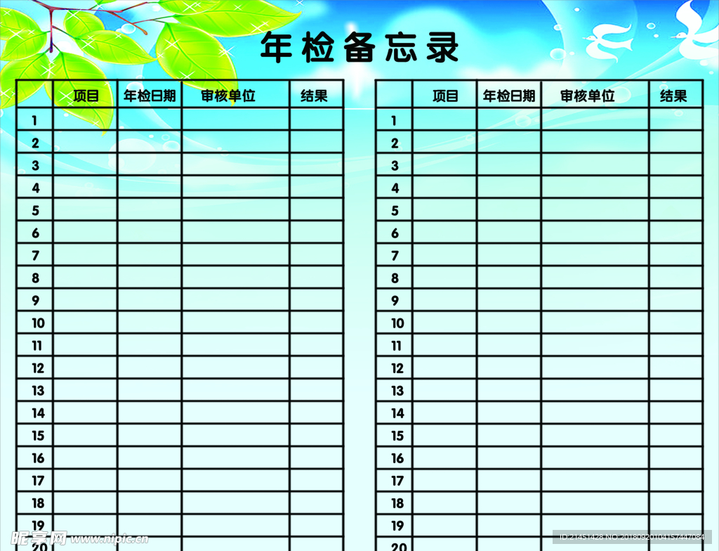 年检备忘录