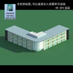 写字楼 现代办公楼 建筑模型图