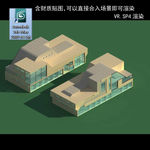 写字楼 现代办公楼 建筑模型图