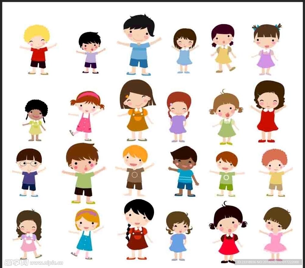 卡通人物  学生  小孩